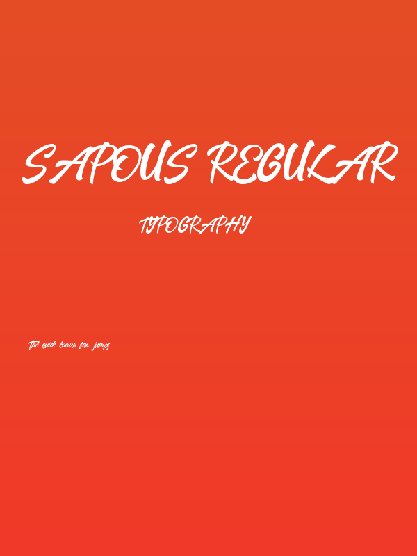 Sapous Regular Poster