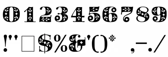 Sapphire! Font OTHER CHARS