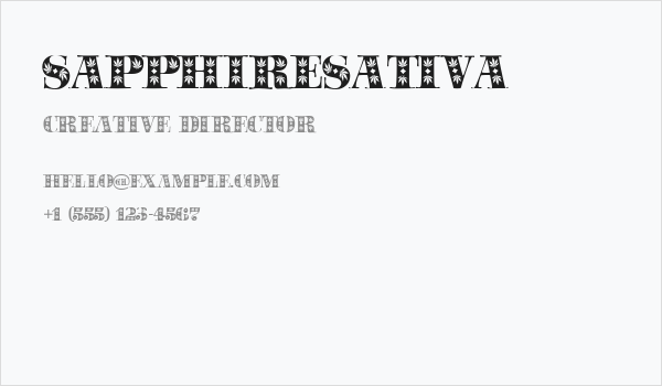 SapphireSativa Business Card