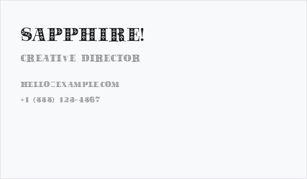 Sapphire! Business Card