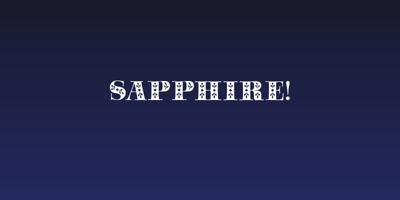 Sapphire! Social Header