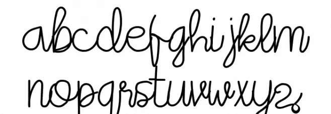 Sappire Schriftart Kleinbuchstaben
