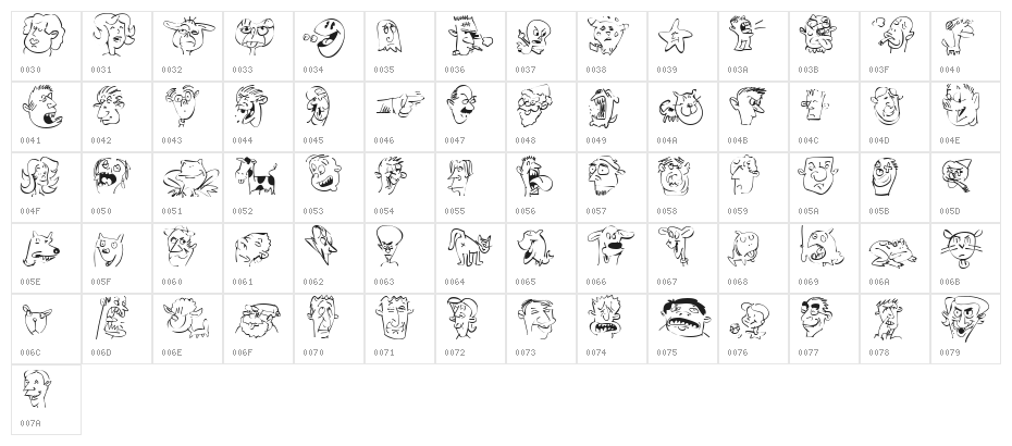 SappyMugs-Regular Character Map