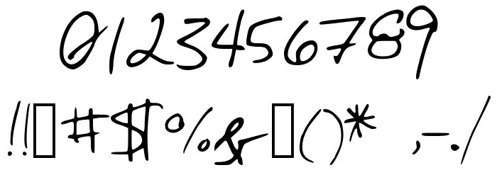 SaraDunn_Hand Font OTHER CHARS