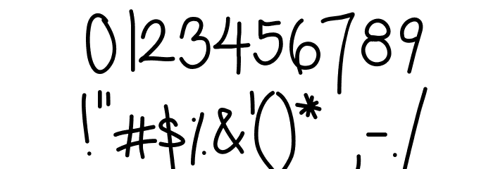 SaraScribbles Font OTHER CHARS