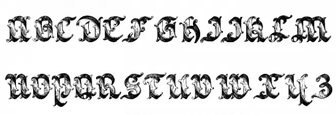 Saraband Lettering Schriftart Groß