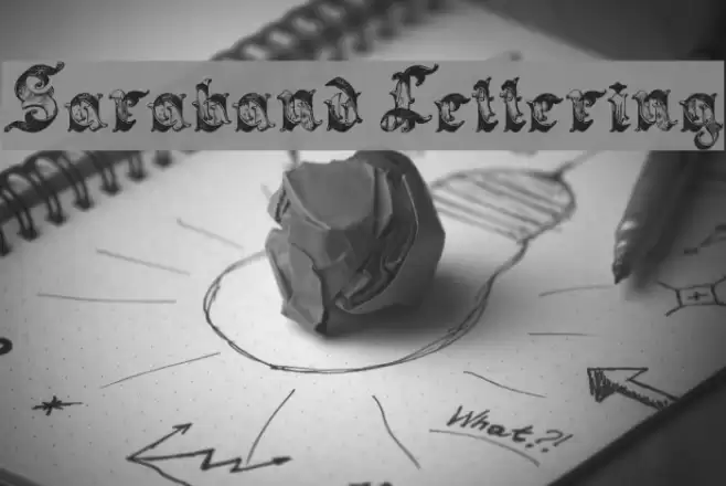 Saraband Lettering Schriftart examples