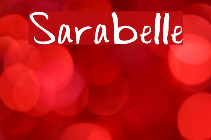 Sarabelle Font examples