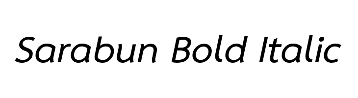 Sarabun Bold Italic Font
