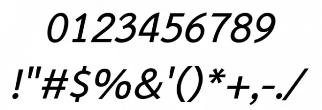 Sarabun Bold Italic Font OTHER CHARS