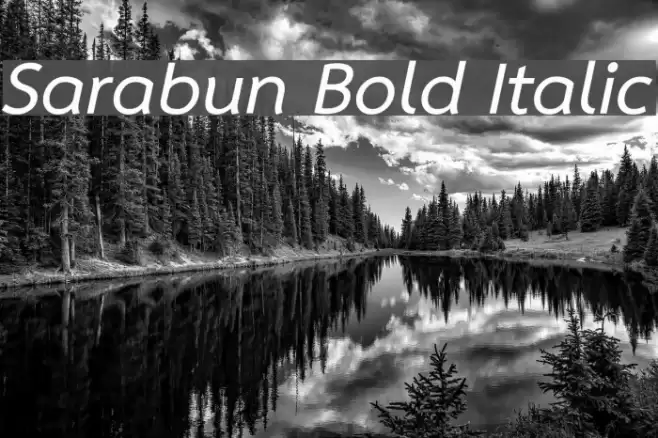 Sarabun Bold Italic Font examples