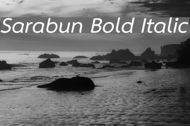 Sarabun Bold Italic Font examples