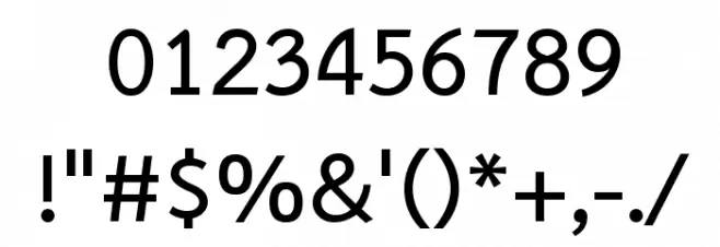 Sarabun Bold Font OTHER CHARS