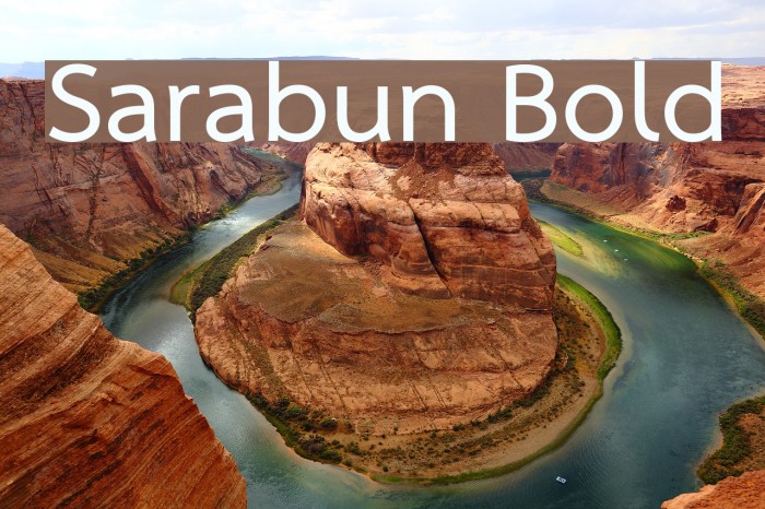 Sarabun Bold Font examples
