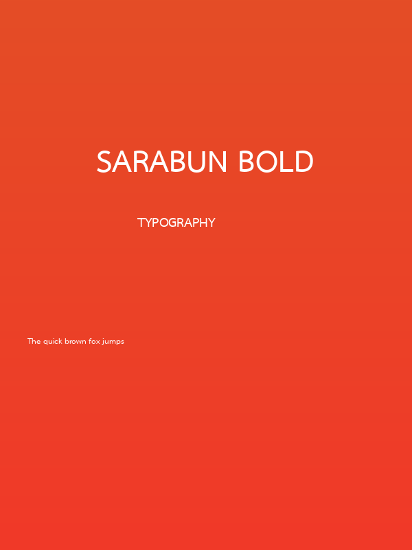 Sarabun Bold Poster