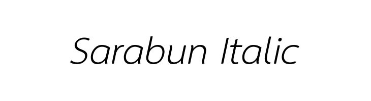 Sarabun Italic Font