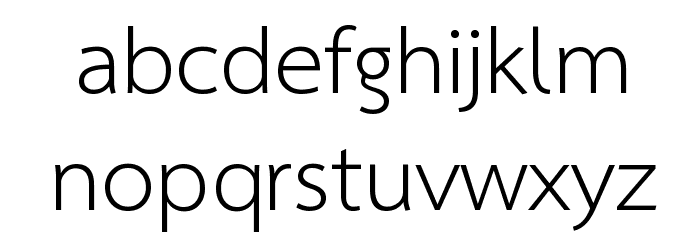 Sarabun Font LOWERCASE