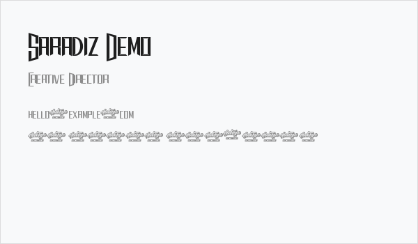 Saradiz Demo Business Card