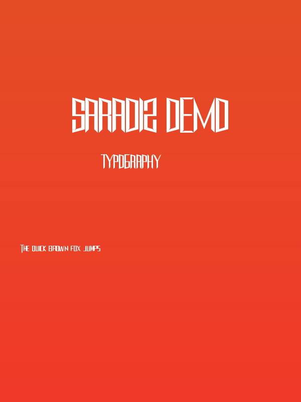 Saradiz Demo Poster