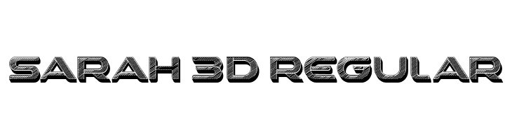 Sarah 3D Regular  नि: शुल्क फ़ॉन्ट्स डाउनलोड