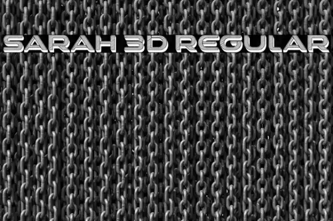 Sarah 3D Regular Font examples