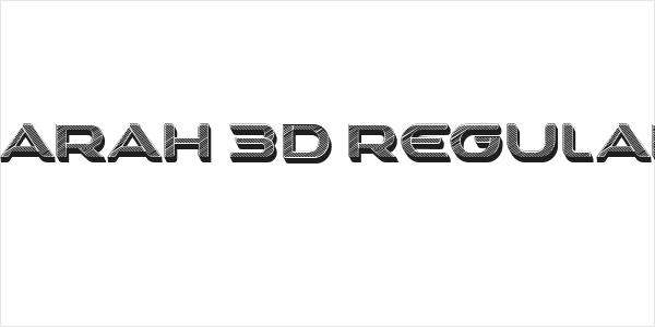 Sarah 3D Regular Logo
