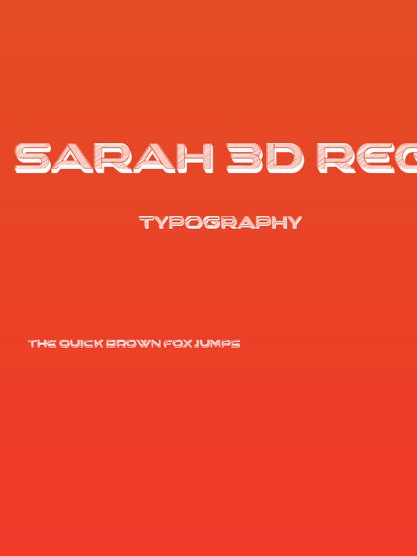 Sarah 3D Regular Poster