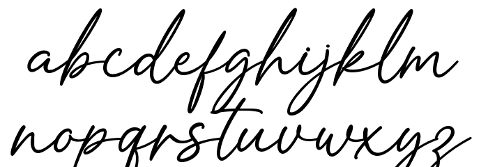Sarah And James Font LOWERCASE