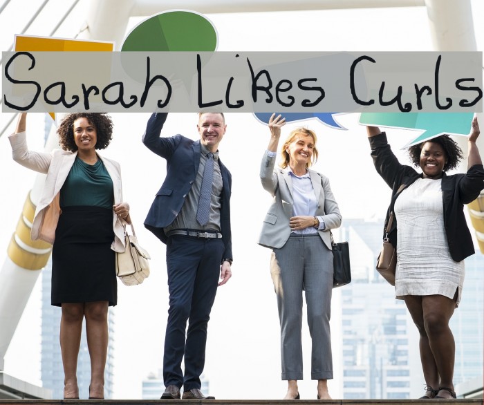 Sarah Likes Curls Font examples