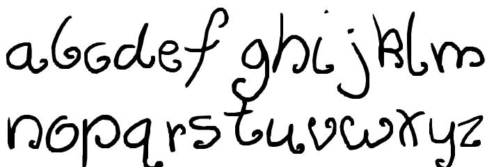 Sarah Likes Curls Font LOWERCASE
