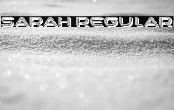 Sarah Regular Font examples