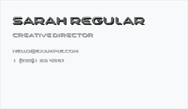 Sarah Regular Business Card
