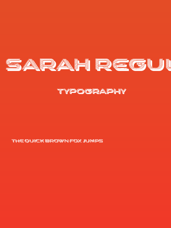 Sarah Regular Poster