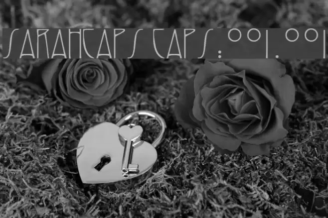 SarahCaps Caps:001.001 Font examples