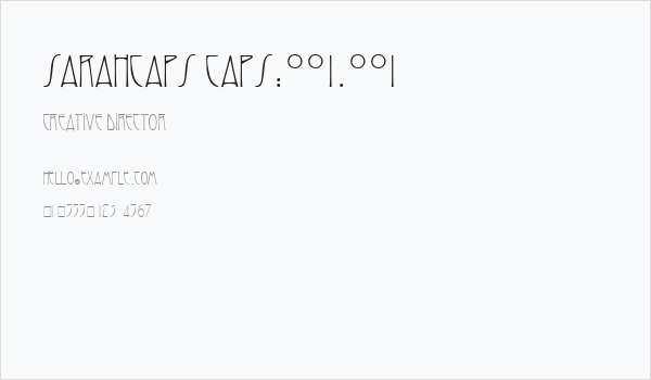 SarahCaps Caps:001.001 Business Card