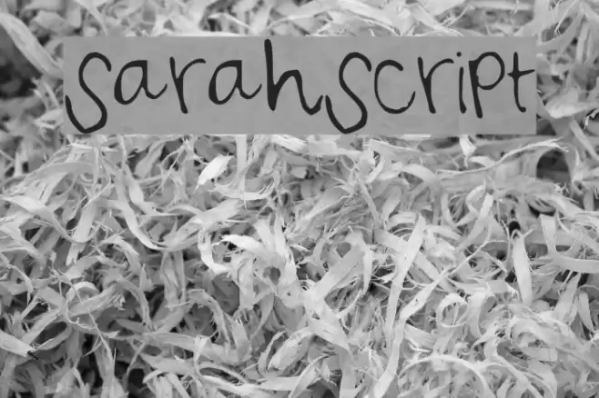 SarahScript Font examples