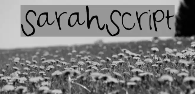 SarahScript Font examples