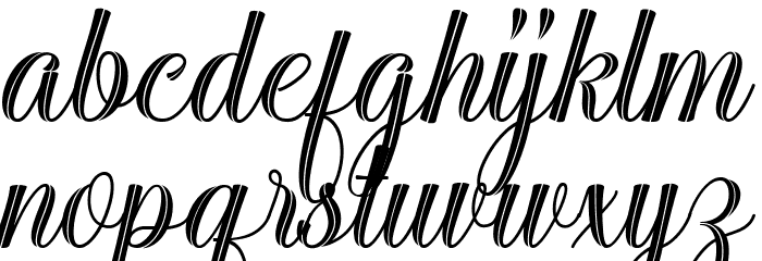Sarahfadhilla Free Font LOWERCASE