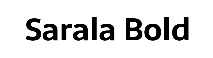 Sarala Bold Font
