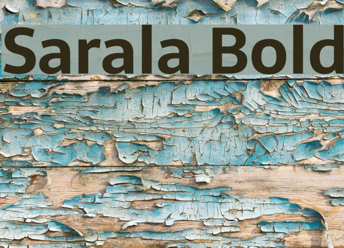Sarala Bold Font examples