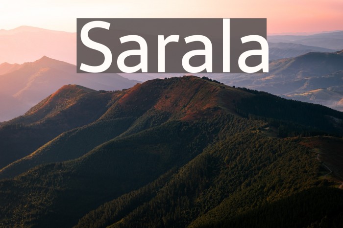Sarala Font examples