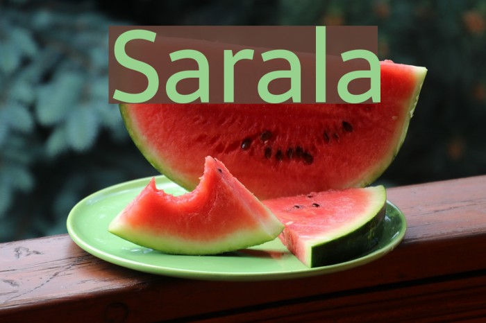 Sarala Font examples