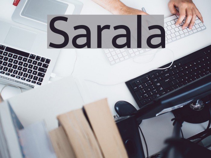 Sarala Font examples