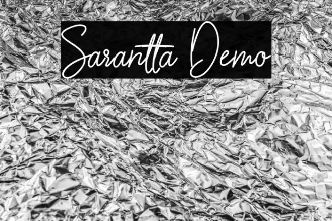 Sarantta Demo Font examples