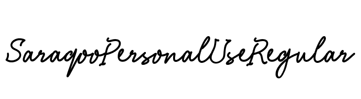 Saraqoo Personal Use Regular  नि: शुल्क फ़ॉन्ट्स डाउनलोड