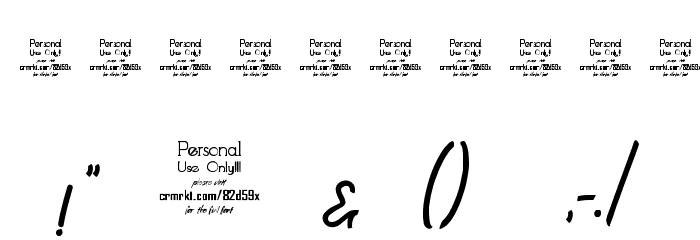 Saraqoo Personal Use Regular Font OTHER CHARS