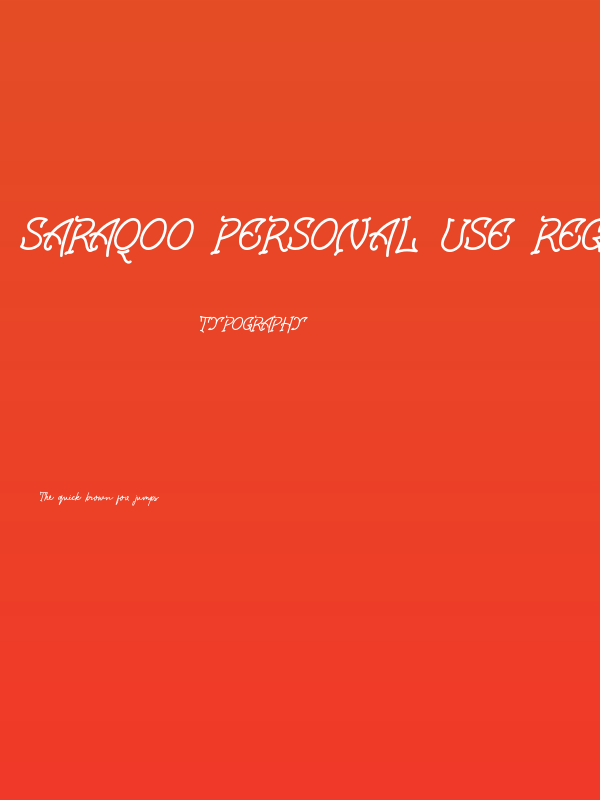 Saraqoo Personal Use Regular Poster