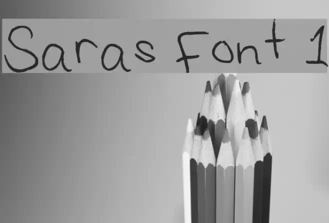 Saras Font 1 フォント examples