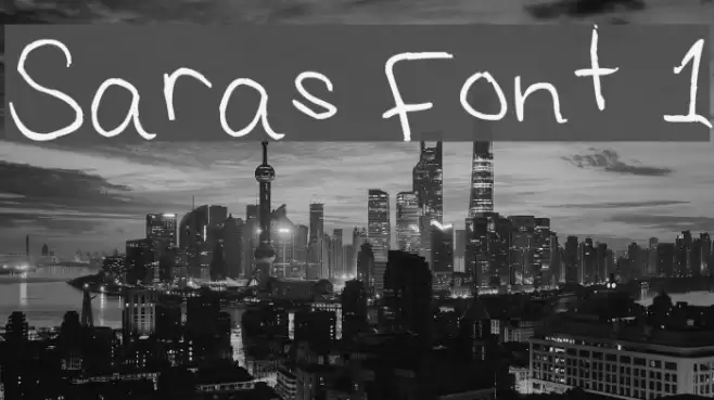 Saras Font 1 フォント examples