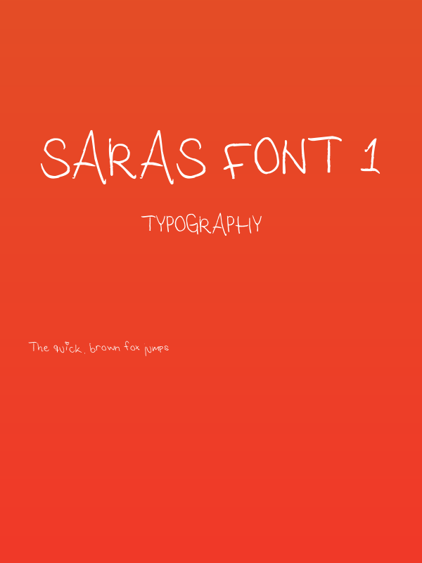 Saras Font 1 Poster